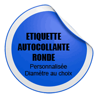 imprimeur étiquettes autocollantes rondes