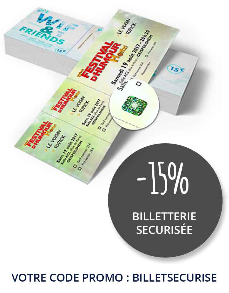 Impression Billet – Ticket (tombola, vestiaire, spectacle…) pas cher